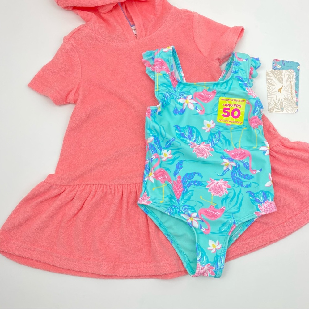 Tommy Bahama Baby Girls 2-Piece Swim Set, Size 18 Months NWT